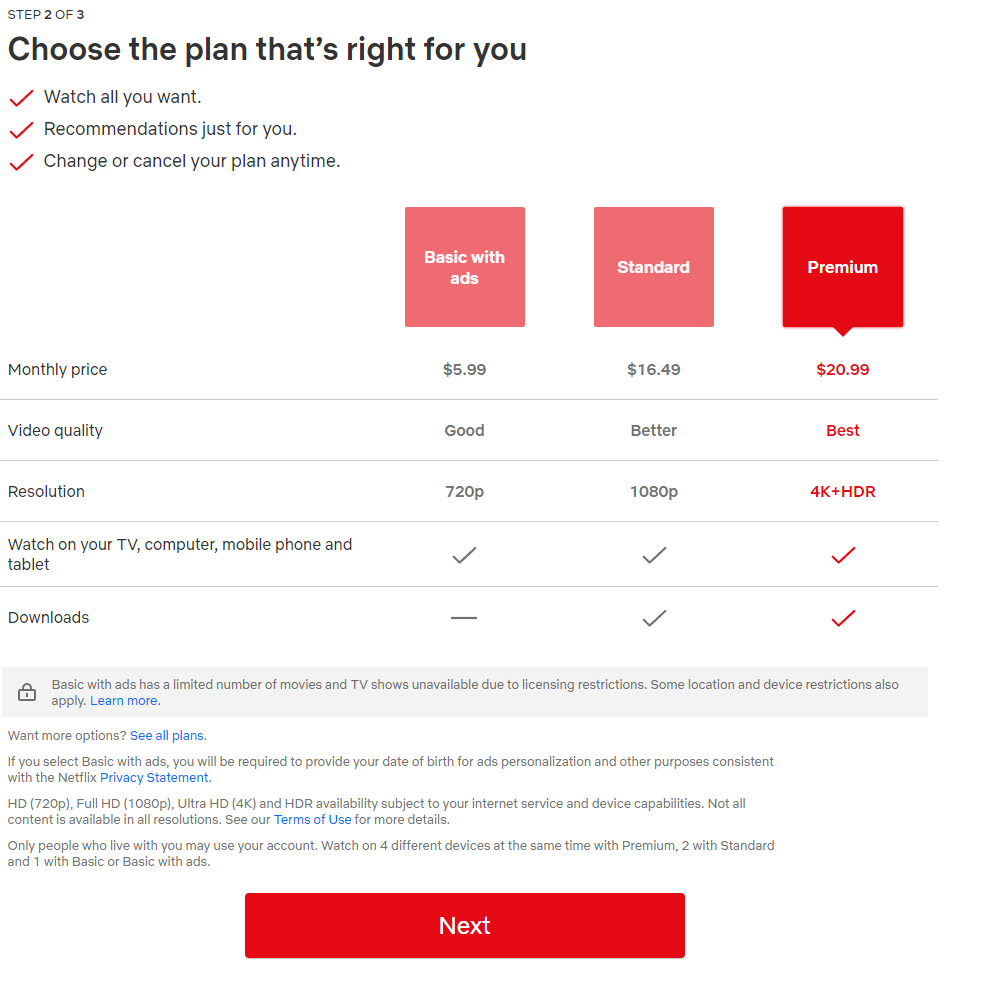 Netflix Canada Plan Prices and Content in 2023 Cansumer
