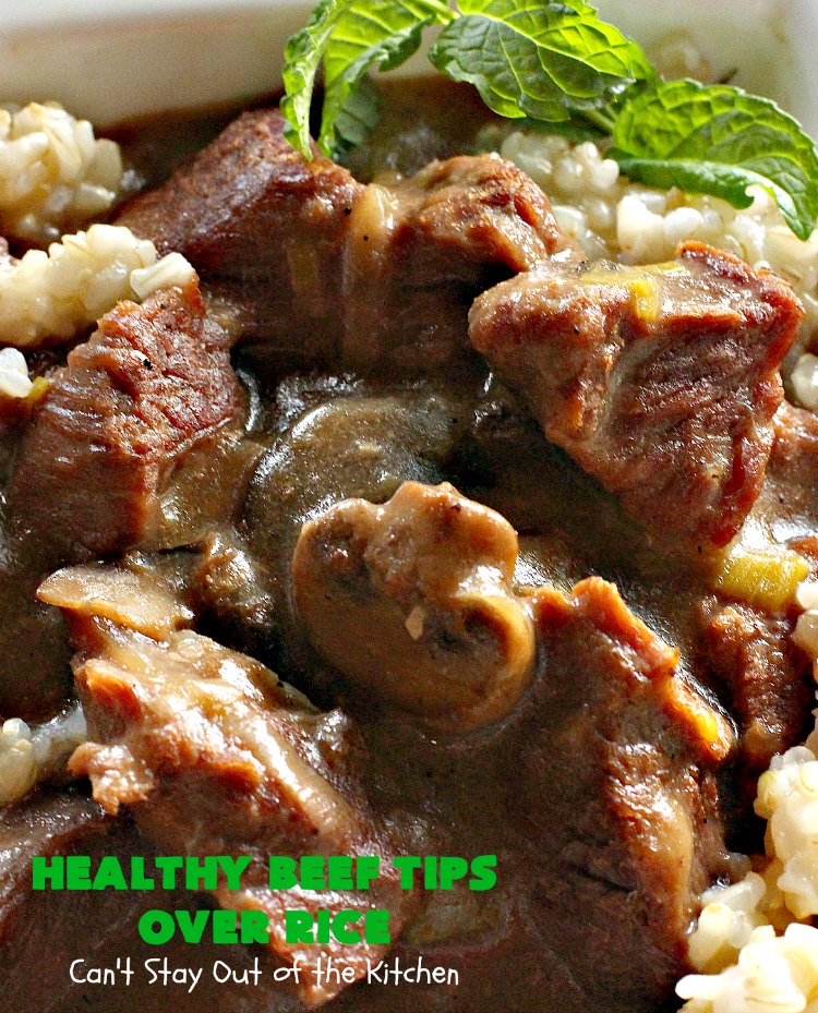 Healthy Beef Tips Over Rice Can't Stay Out of the Kitchen