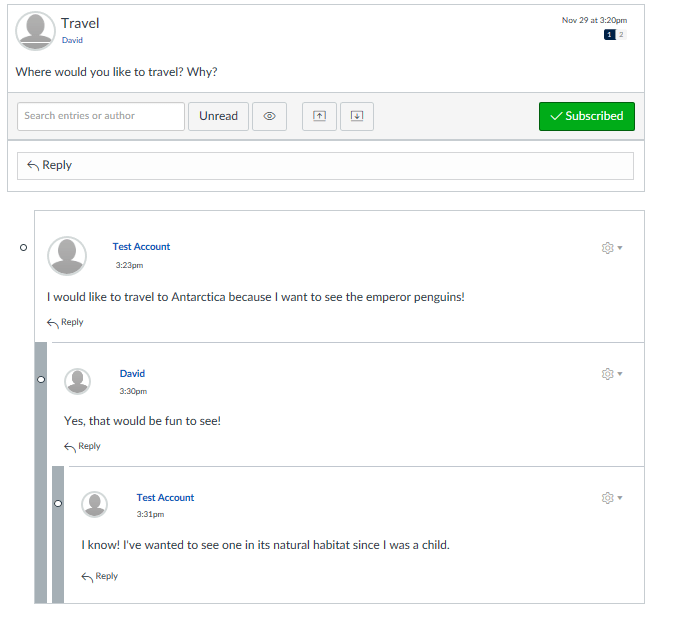 Project update Improved threaded discussions coming to Canvas by Term