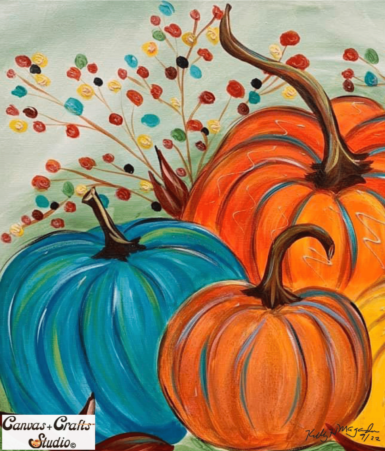 Colorful Pumpkins 30 Canvas and Crafts Studio