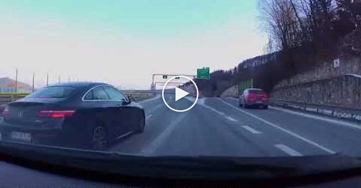 Exit a highway in a crazy way – by a Mercedes driver – Canvids