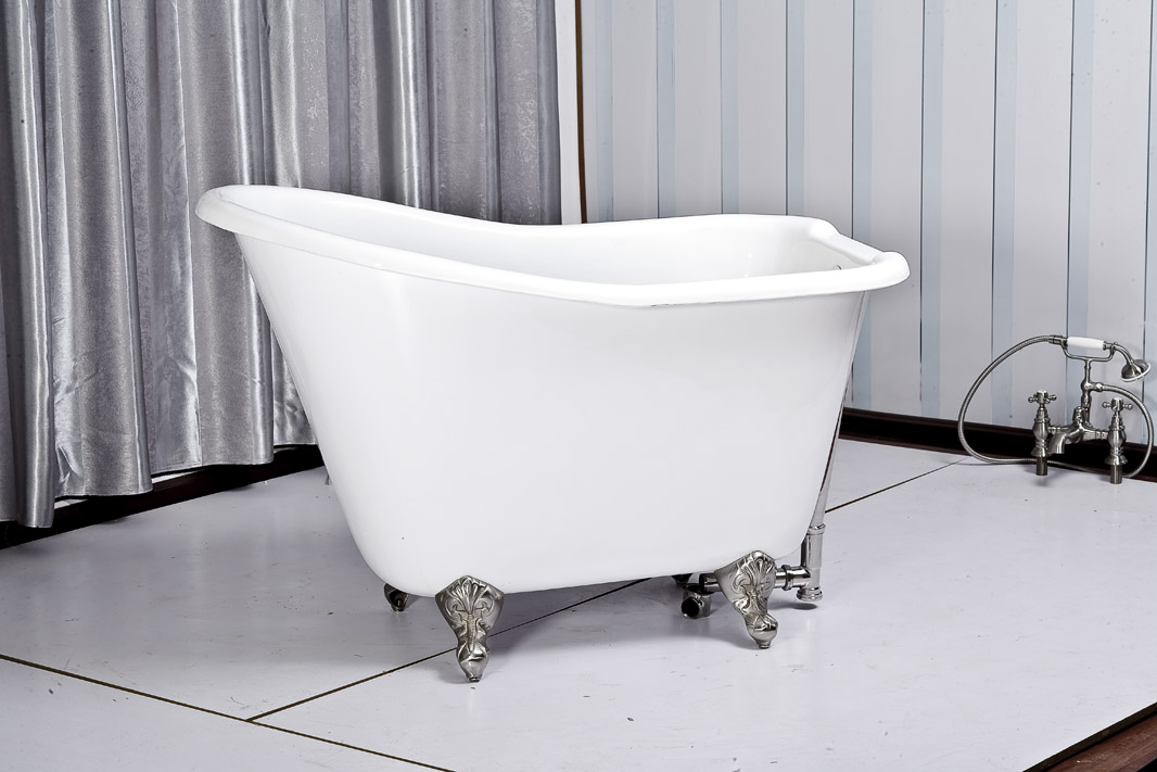 DSN670/DSN671 67″ cast iron double slipper tub with paw feet Canyon