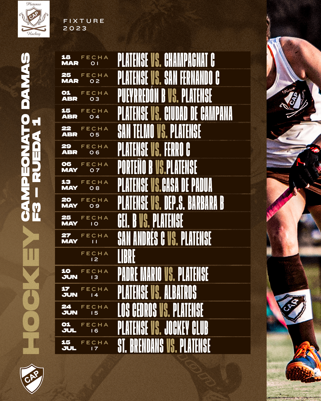 ¡Las “Calamares” tienen su fixture! Club Atlético Platense