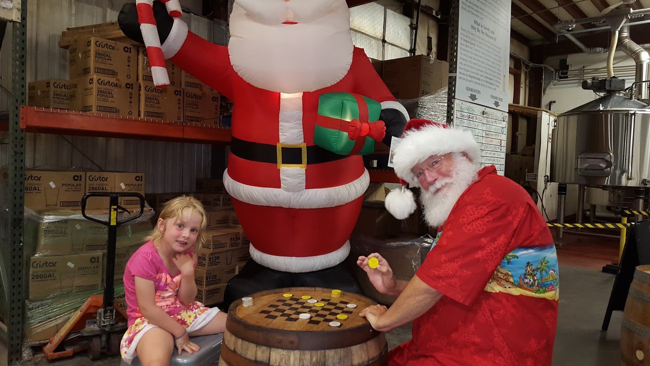 Santa playing checkers 2 Cape Cod Beer Cape Cod Beer
