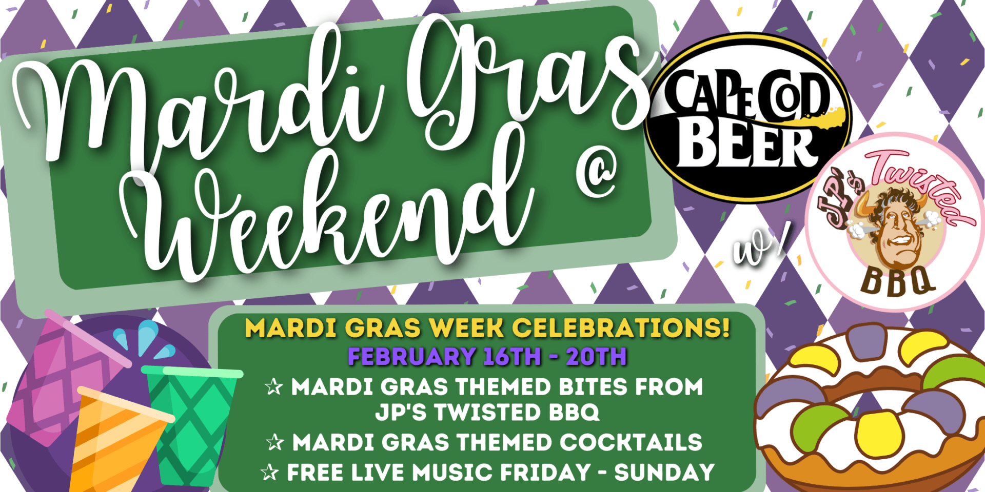 Mardi Gras Weekend! Cape Cod Beer