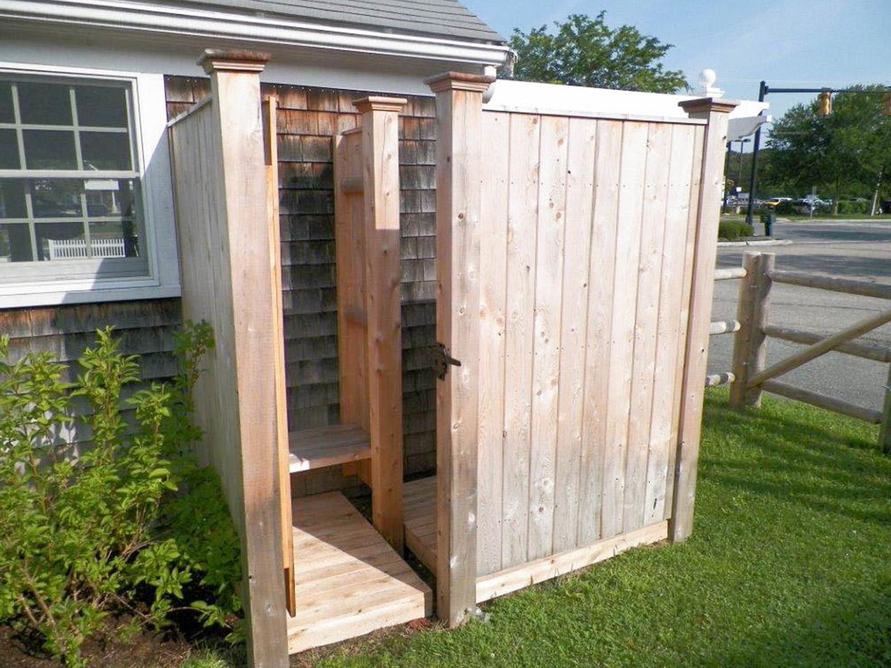 Outside Showers Cape Cod Fence Company