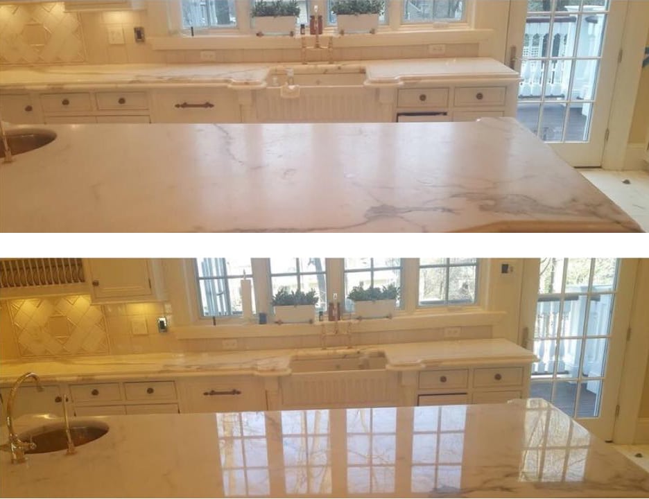 Before and After Cape Cod Quartz Countertops