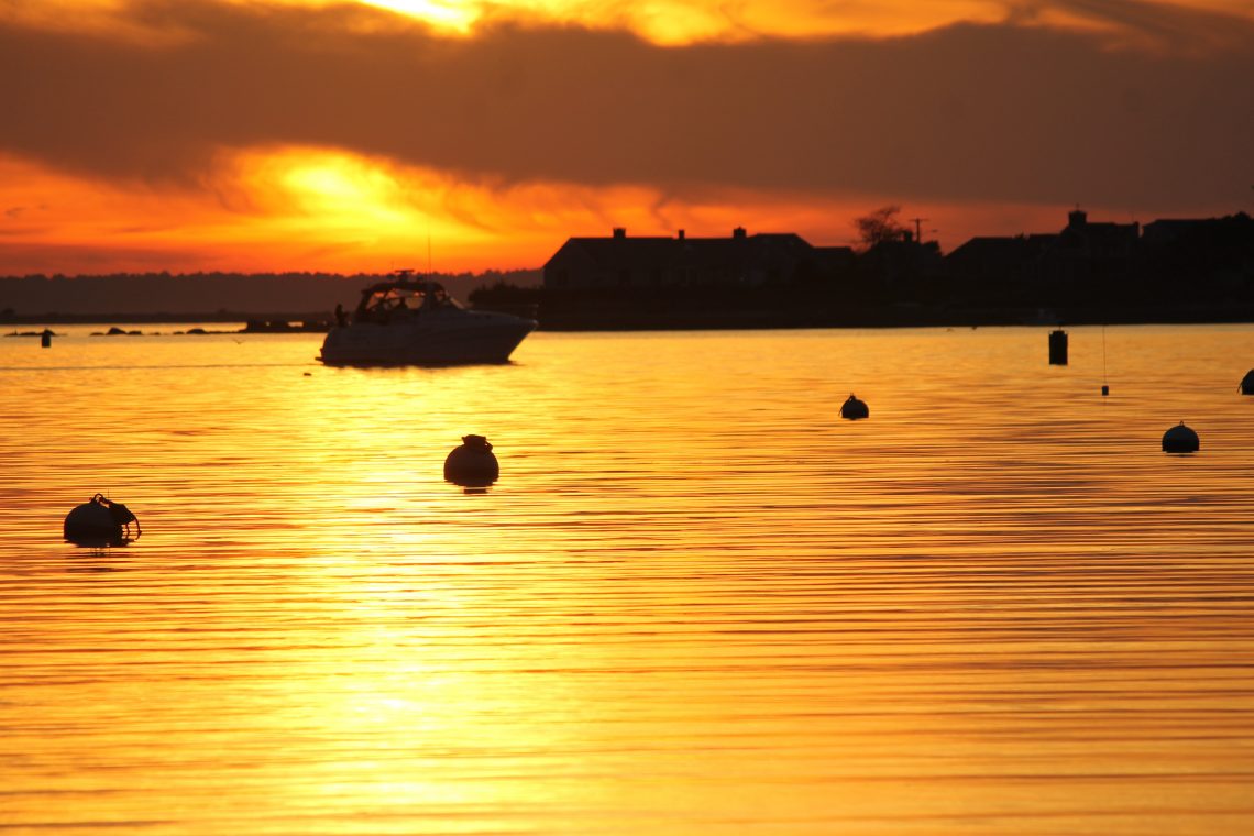 Golden Sunset At Monument Beach Slideshow Cape Cod Wave