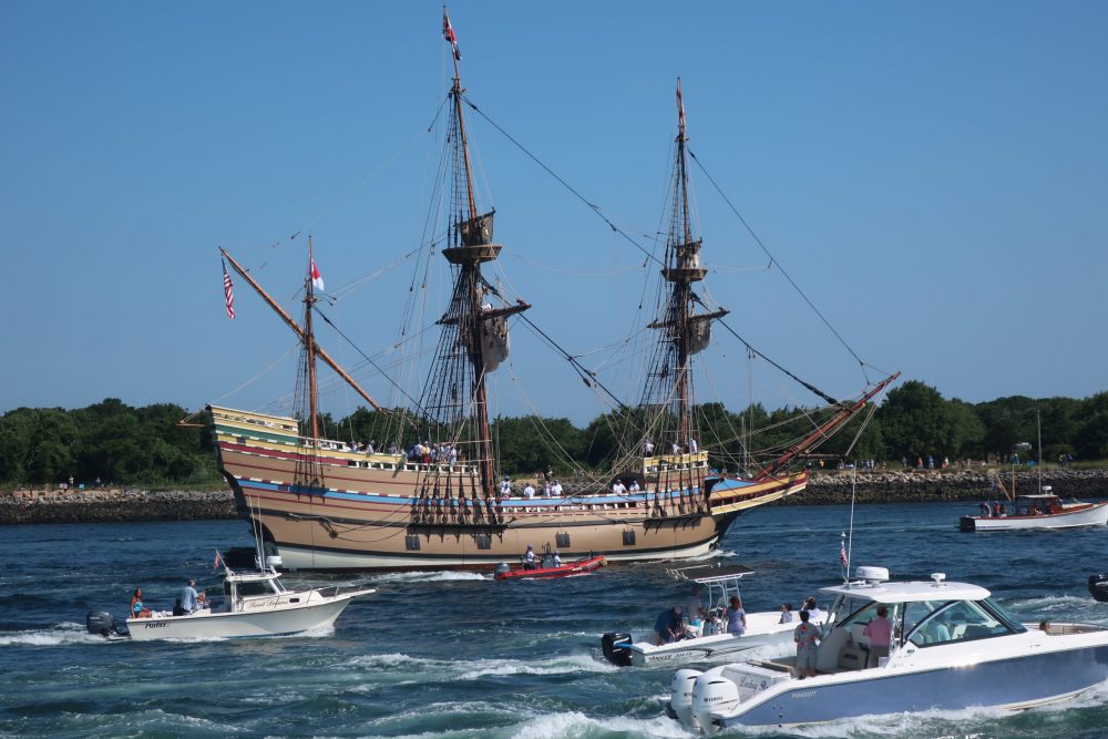 Mayflower II Goes Through The Canal Slideshow Cape Cod Wave