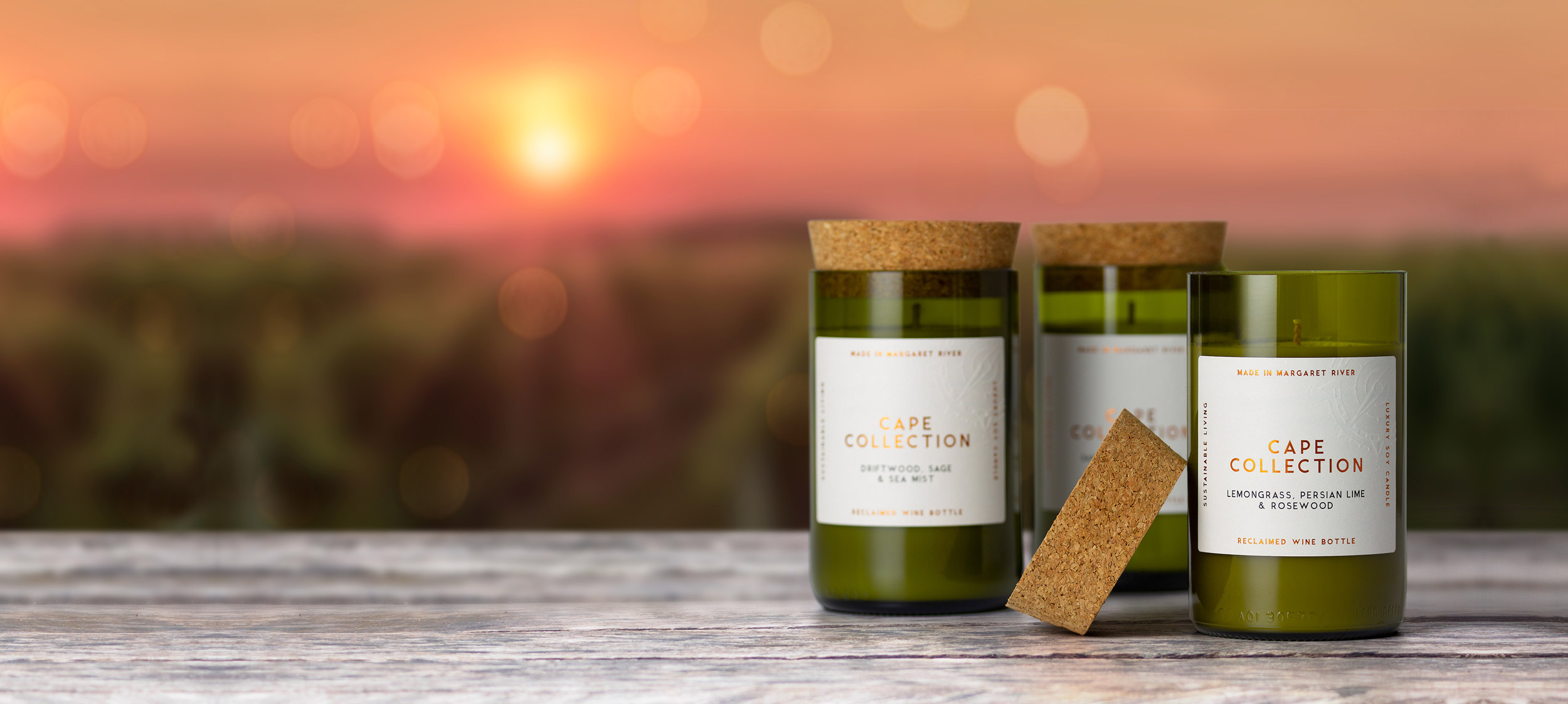 Cape Collection Soy Wax Candles, Margaret River Soy Candles