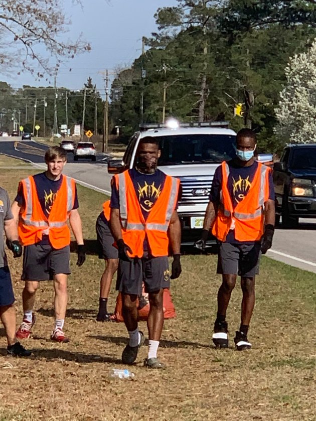 Cape Fear High School Football Team Gets Involved in
