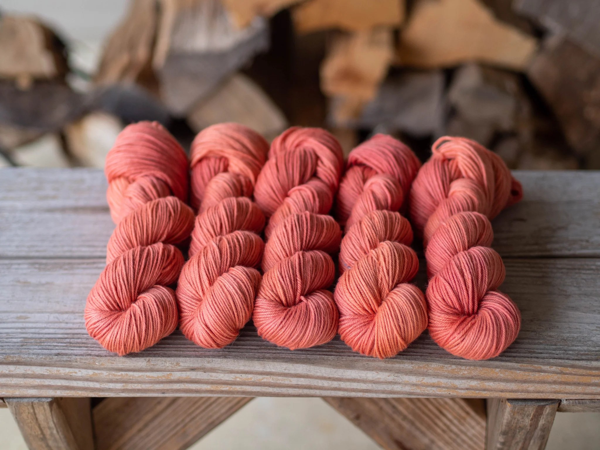 Madder Root Lt Orange Naturally Dyed DK Cape May Fiber