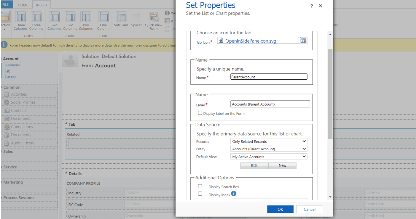 Reference panel in Dynamics 365