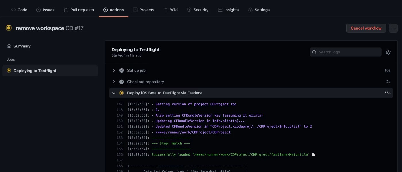 Automatic Capacitor IOS build with GitHub actions with certificate