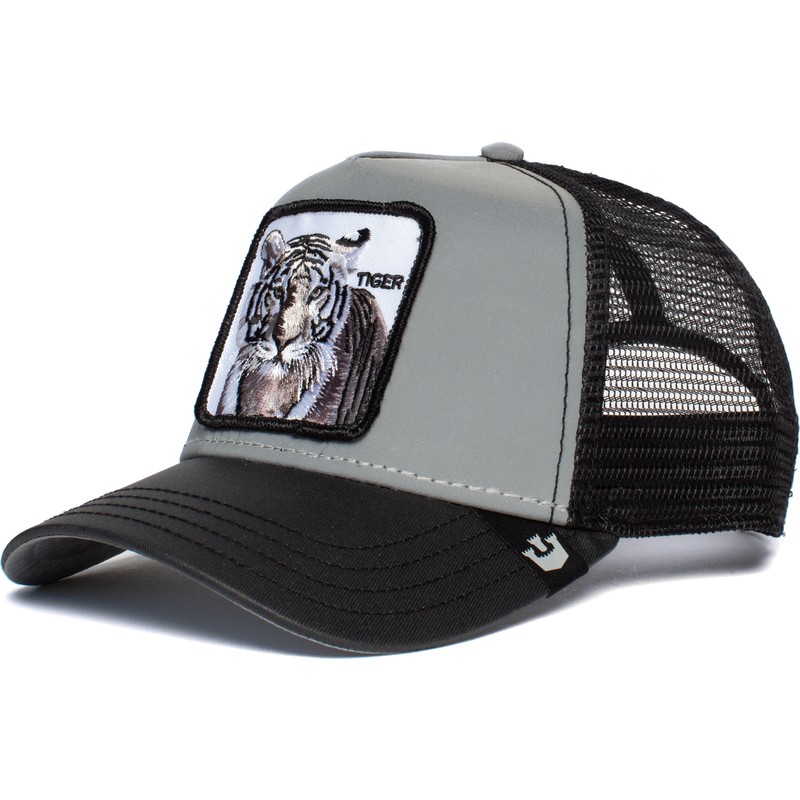 Goorin Bros. Tiger Instinct Only Grey and Black Trucker Hat Caphunters.de