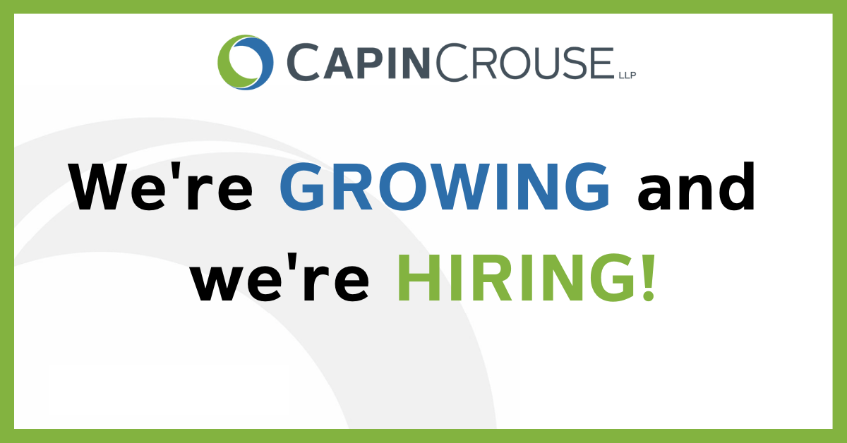 Nonprofit Accounting Positions, Tax and Consulting Nationwide CapinCrouse LLP