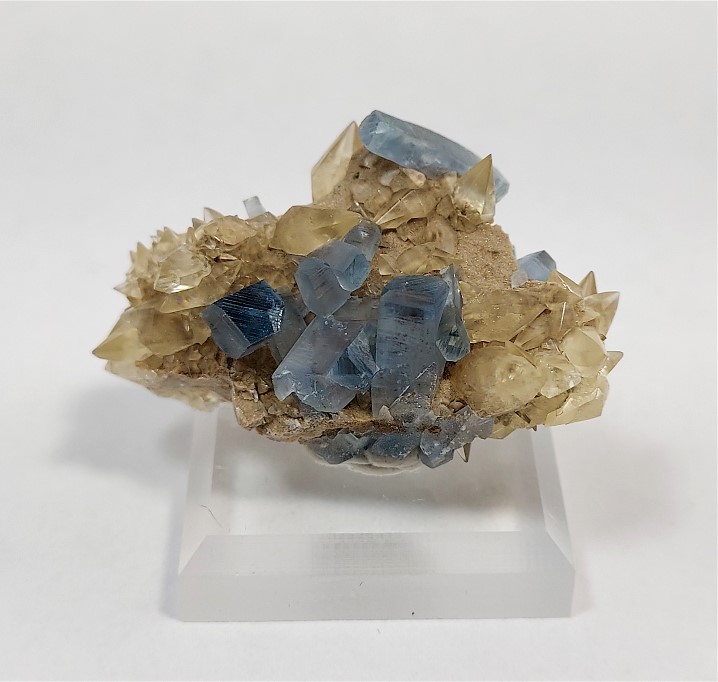 Calcite and Celestine, Double Terminated Crystals on matrix, Pugh