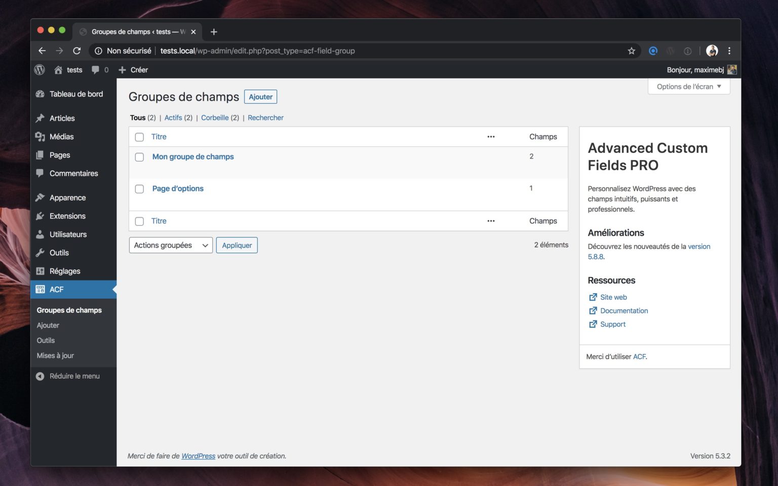 Réimporter les champs ACF exportés en PHP • Capitaine WP