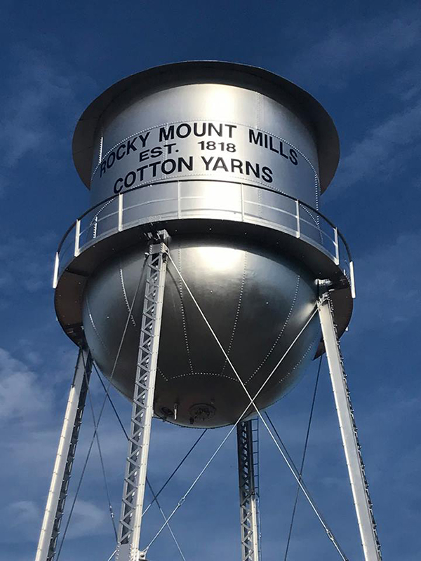 Rocky Mount Mills Water Tower Restored to Former Glory Capitol