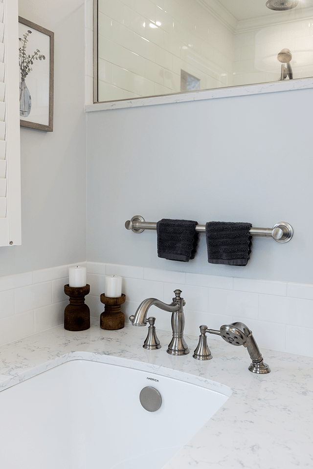 Gray and White Bathroom Upgrade in Niskayuna, NY Capitol Kitchens and