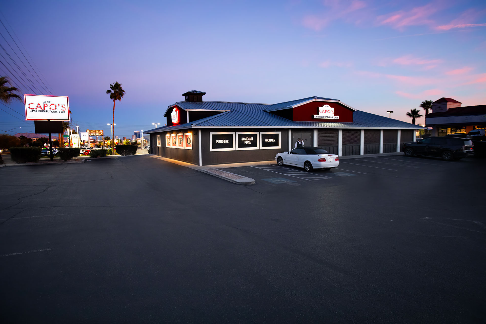 Fine dining space Capos Restaurant & Speakeasy