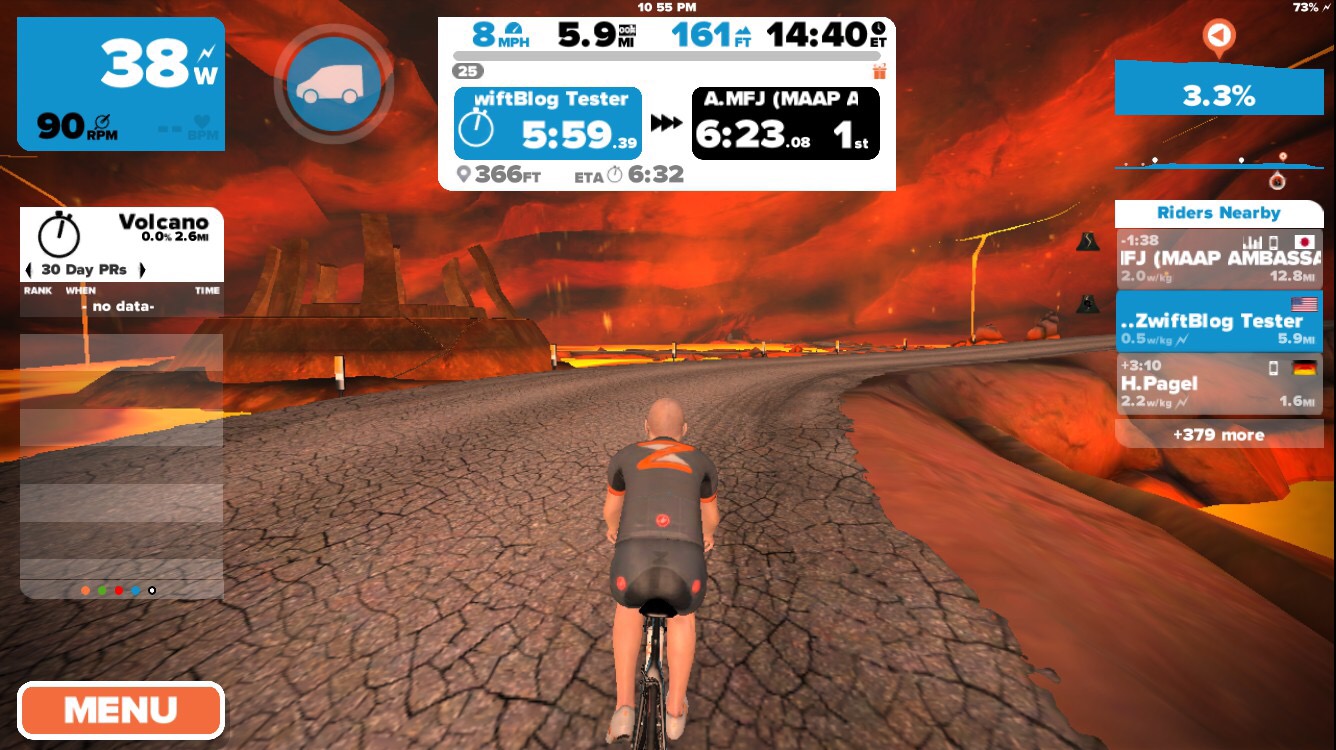 Zwift Erupts with New "Volcanic Circuit Route"