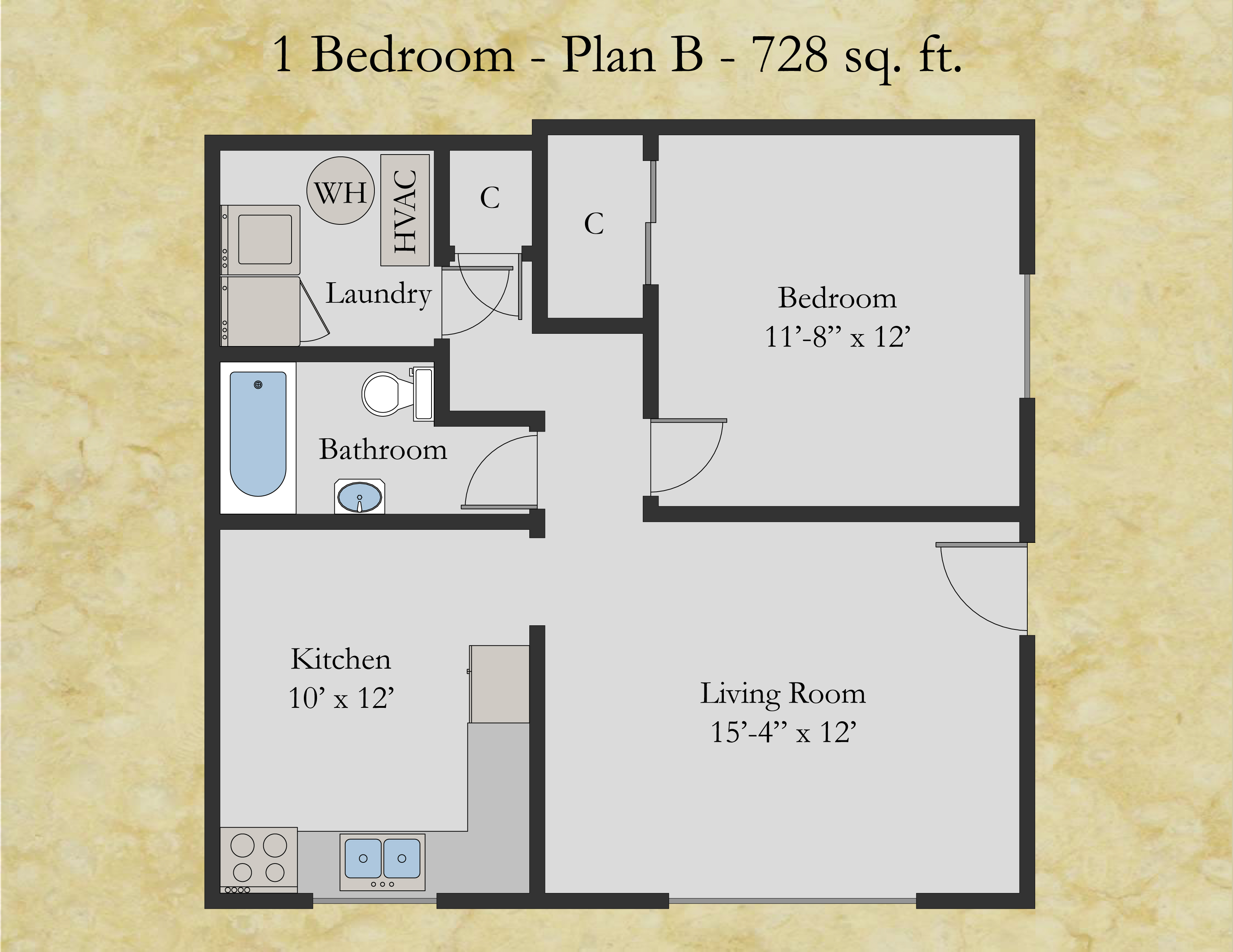 Capstone Village, Plan B Athens CAPSTONE Properties Athens Ohio