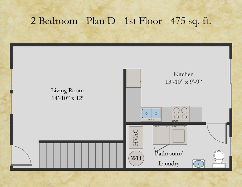 Capstone Village, Plan D Athens CAPSTONE Properties Athens Ohio