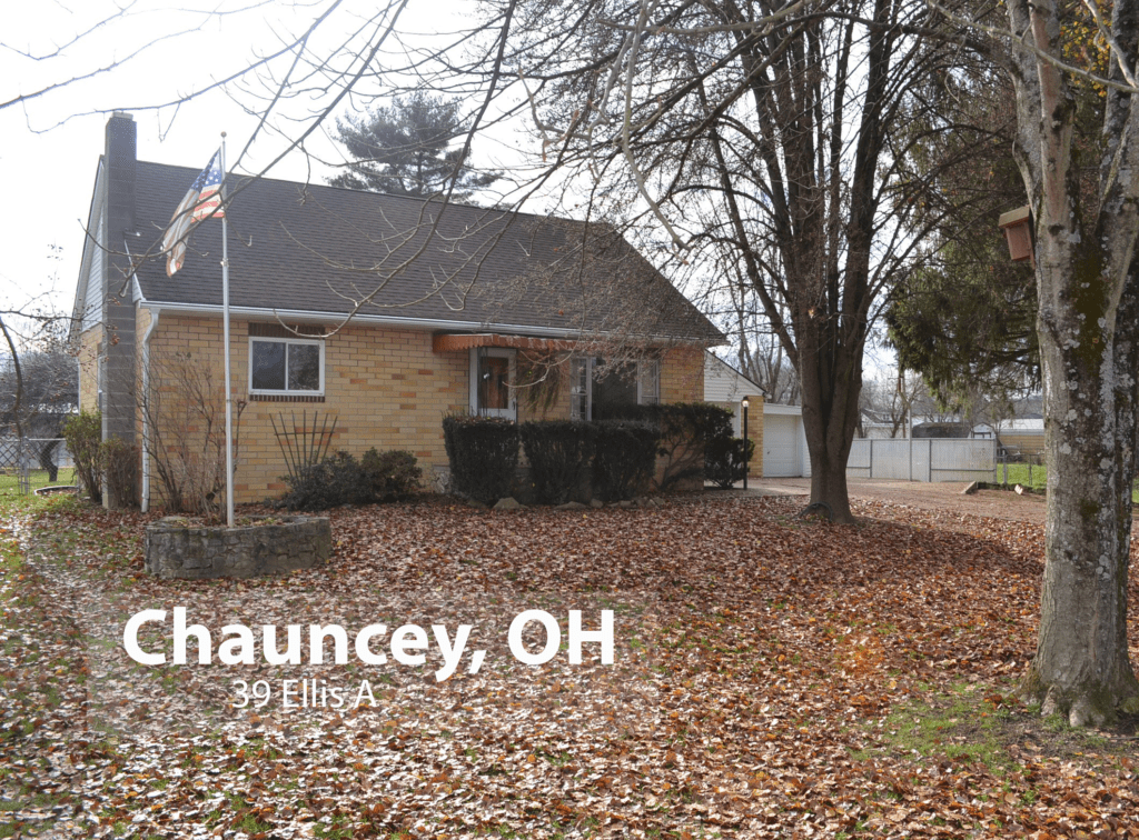 39 Ellis Street A — Chauncey, OH CAPSTONE Properties Athens Ohio