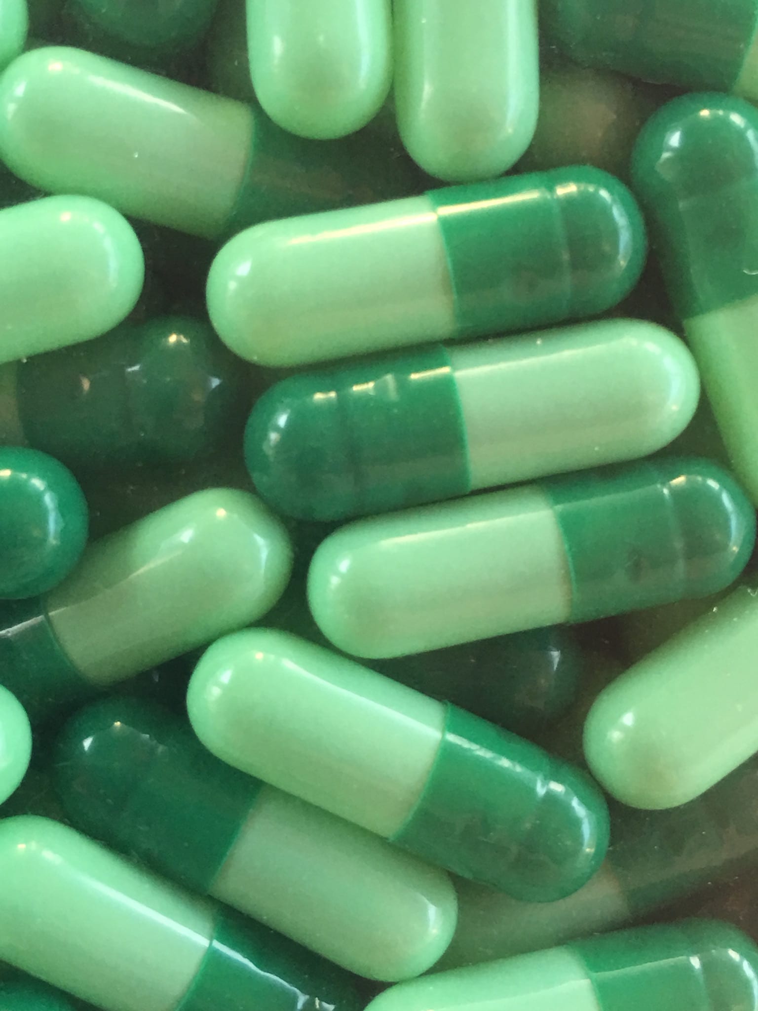 Dark Green/Mint Size 3 Empty Gelatin Capsules Capsule USA