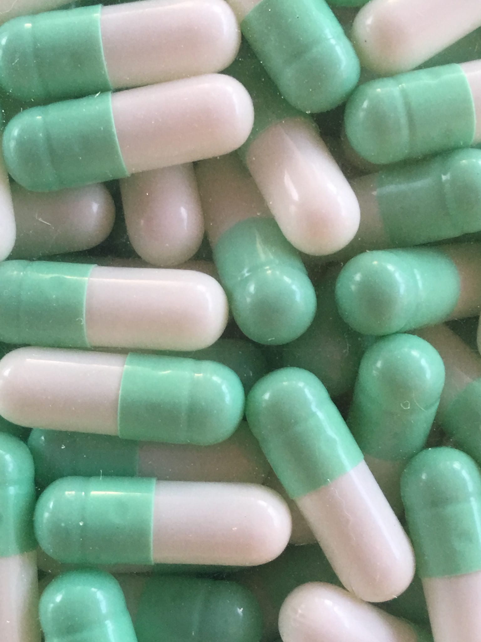 Mint/White Size 3 Empty Gelatin Capsules Capsule USA