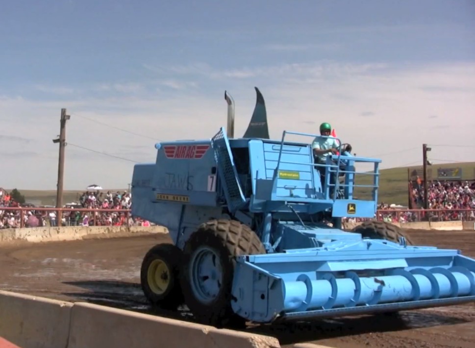 Lind Combine Demolition Derby (video) Captain and Clark