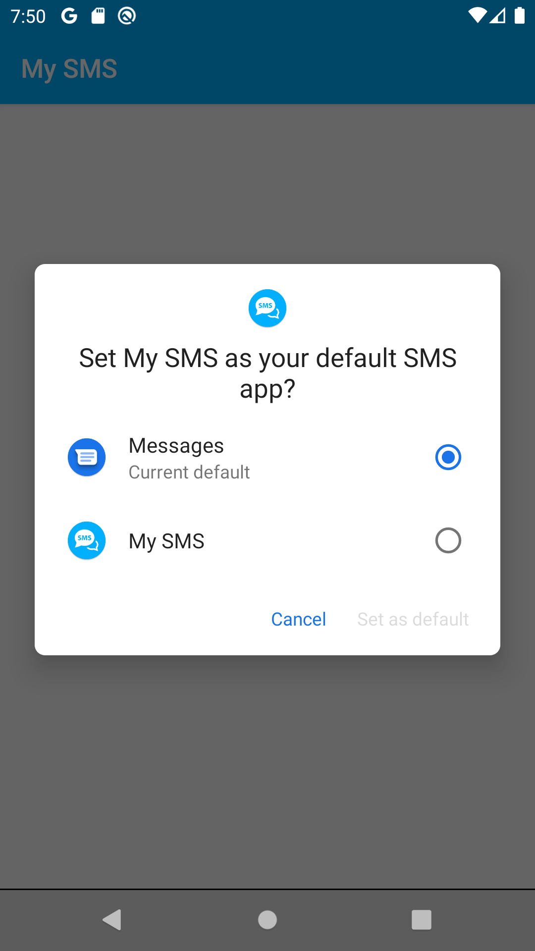 How to make default SMS app for android Captaindroid