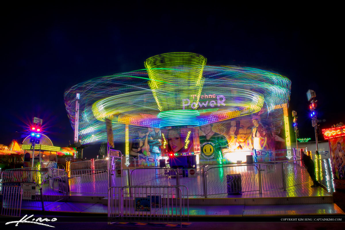 South Florida Fair Purple Light Trails from Ride