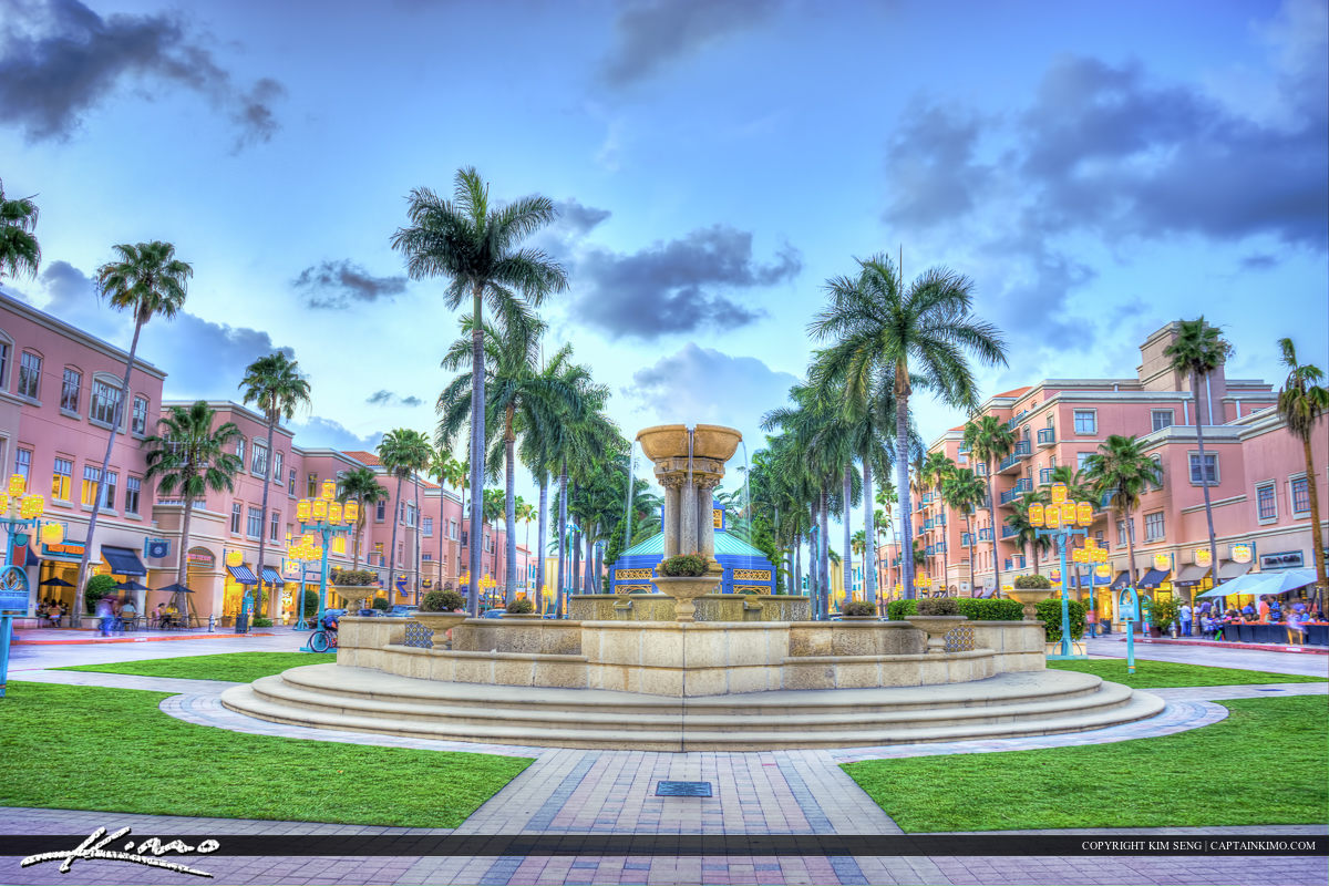 Mizner Park Boca Raton Water Fountain