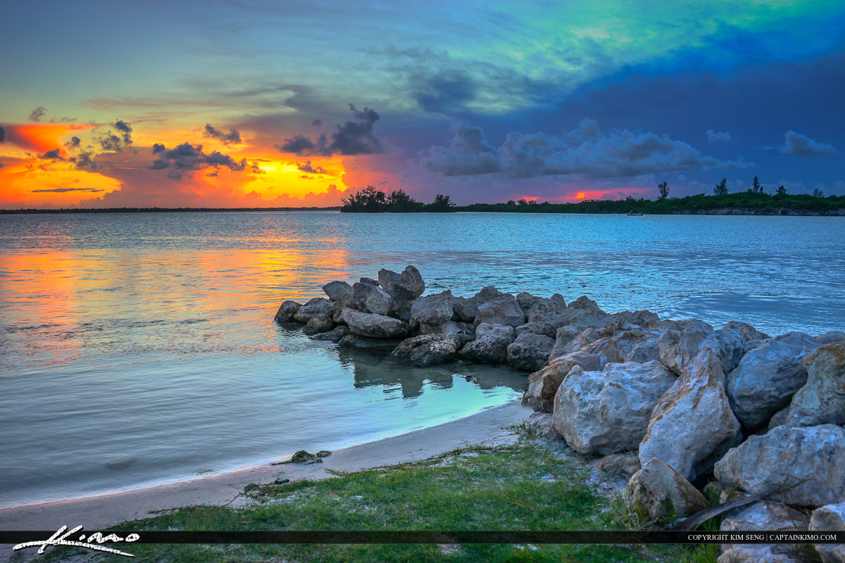 Sebastian Inlet State Park Sunset Melbourne Beach HDR Photography by