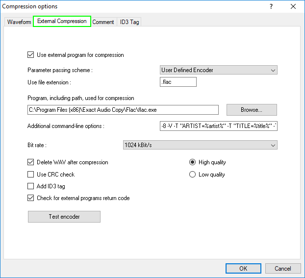 How to setup Exact Audio Copy for FLAC ripping