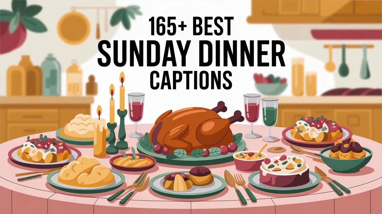 165+ Sunday Dinner Captions for the Perfect Family Feast!
