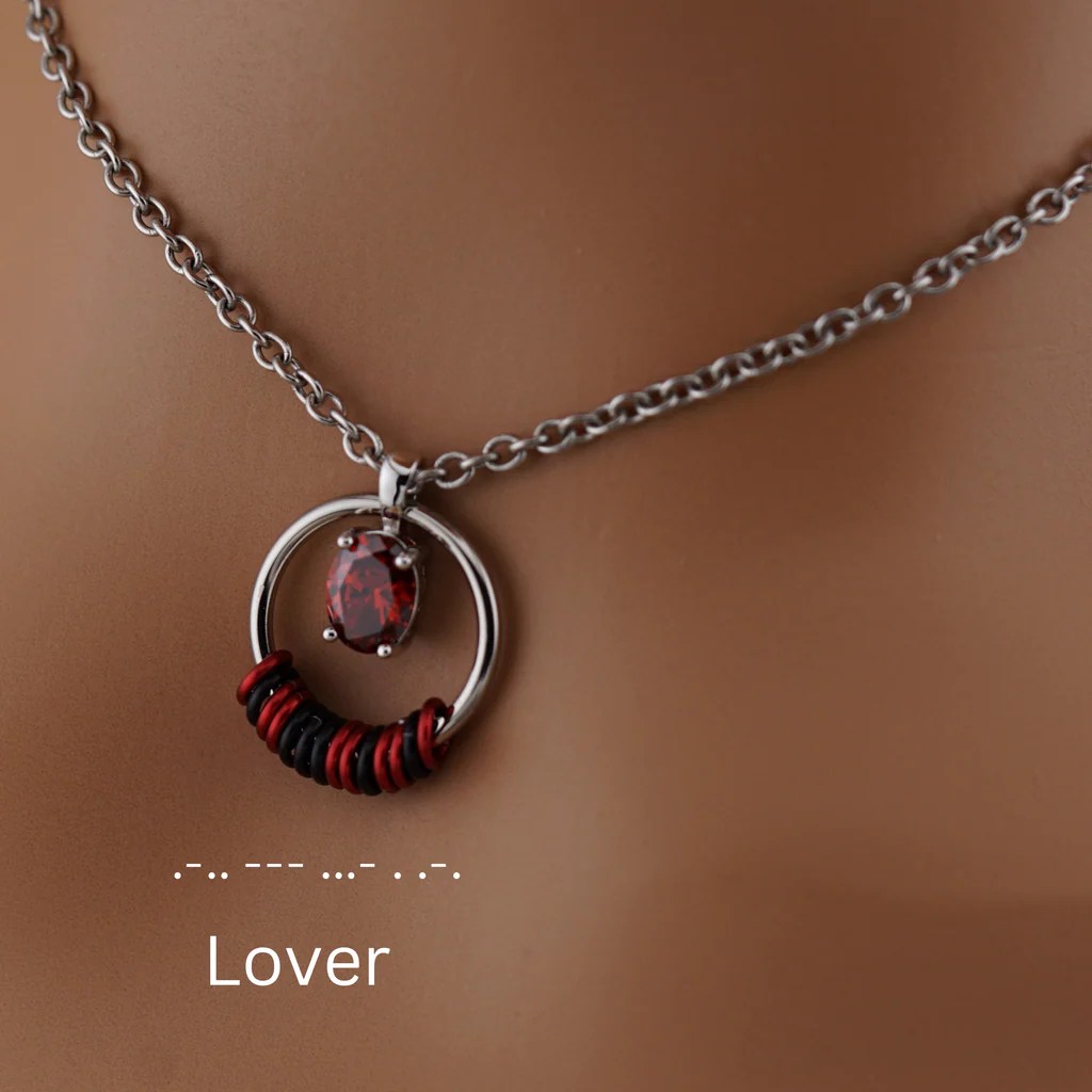 Celtic O ring Morse Code Submissive Collar Captive Collars