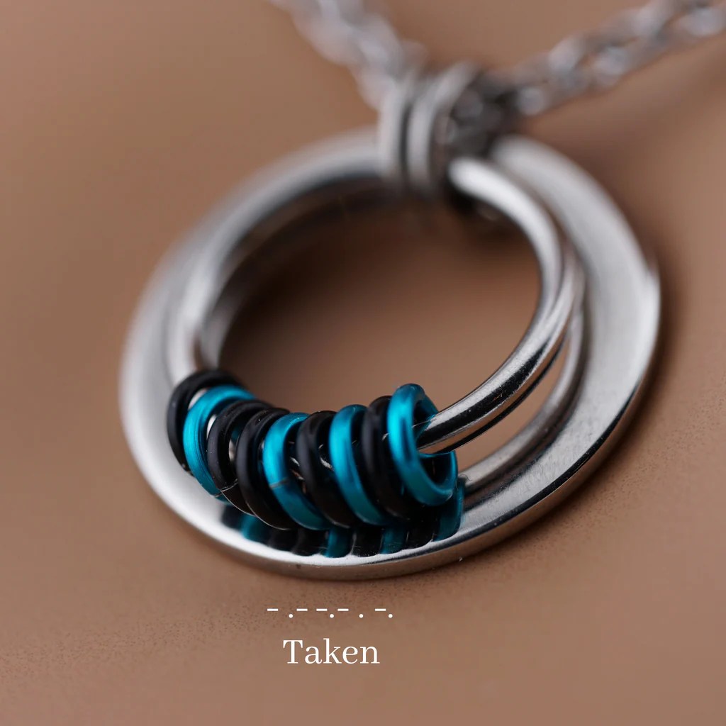 BDSM Morse Code Infinity Submissive Collar Captive Collars