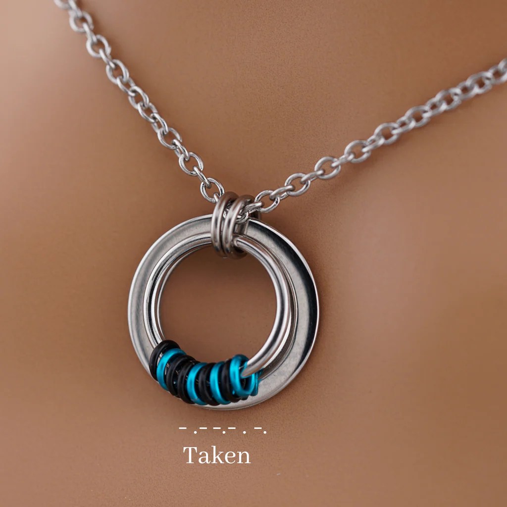 BDSM Morse Code Infinity Submissive Collar Captive Collars