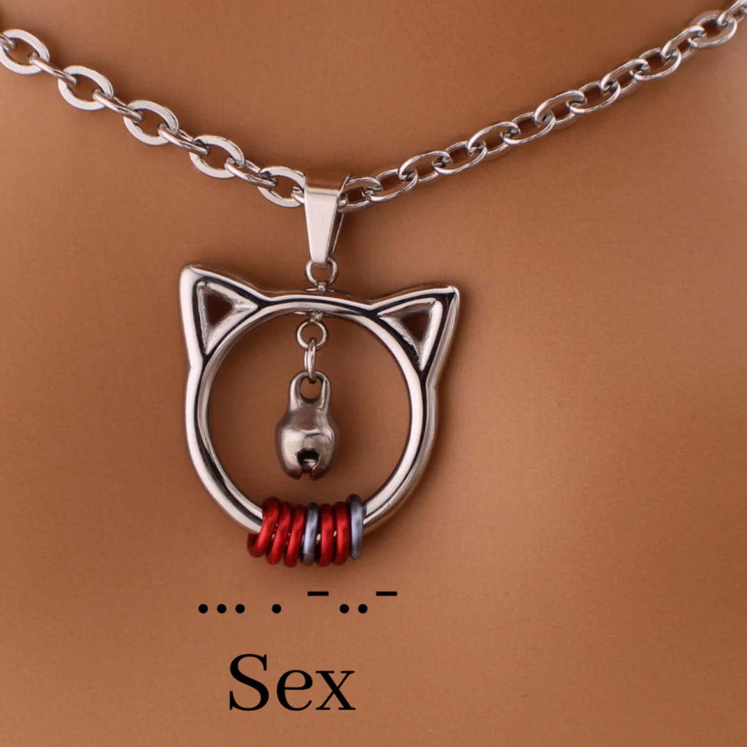 BDSM Morse Code Submissive Collar Handcrafted by Captive Collars