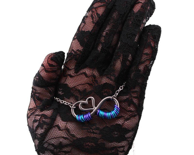 Morse Code 'Yes Daddy' DDlg Sub Collar, Infinity Personalized Jewelry