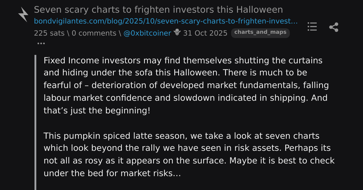 Seven scary charts to frighten investors this Halloween \ stacker news