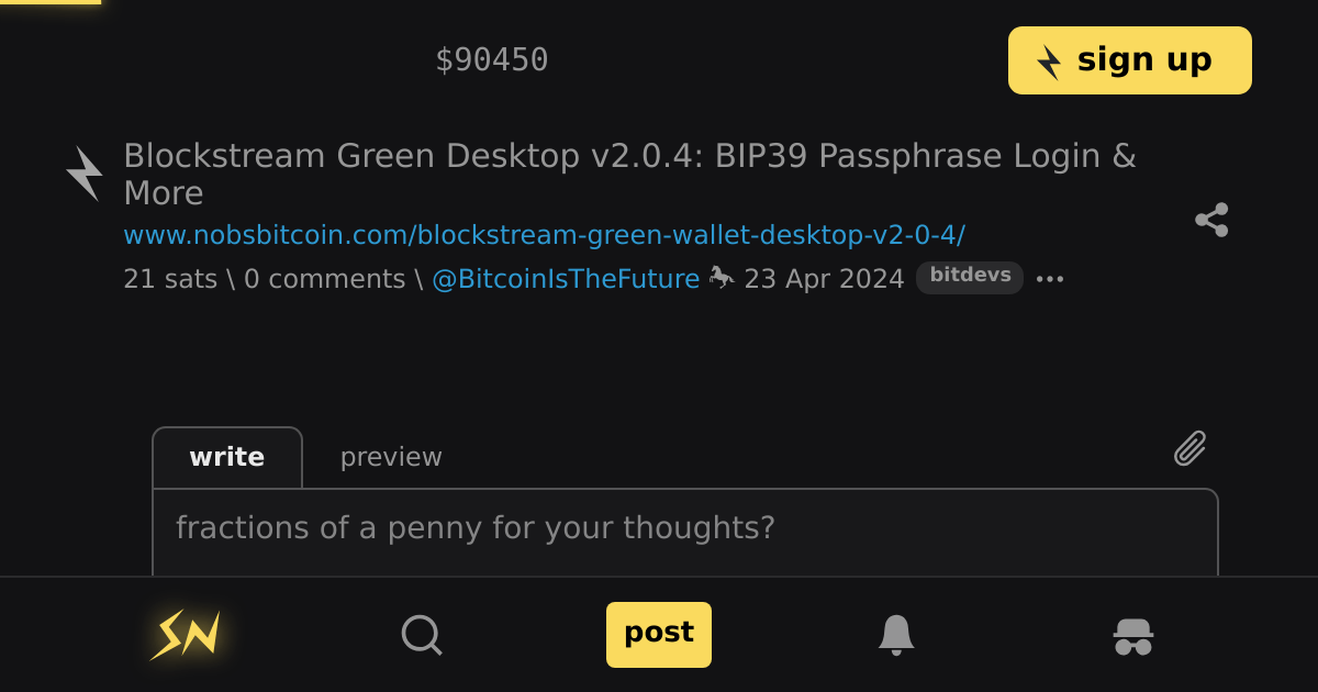 Blockstream Green Desktop v2.0.4 BIP39 Passphrase Login & More