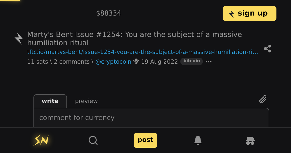 Marty's Bent Issue 1254 You are the subject of a massive humiliation