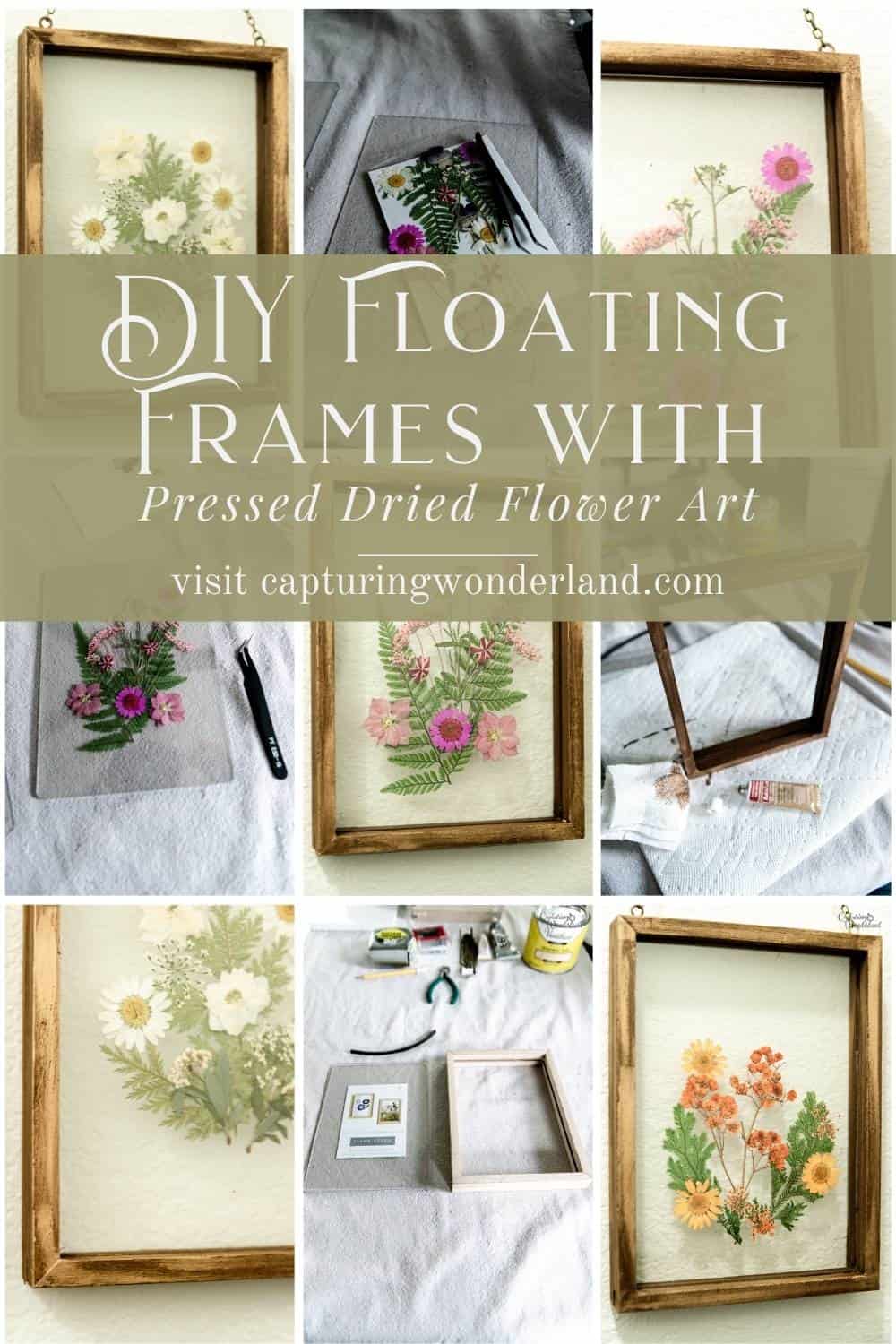DIY Floating Frames with Pressed Flowers