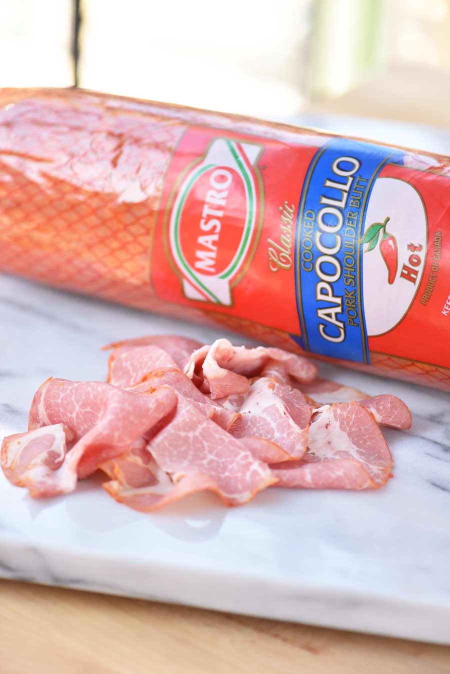 Mastro Hot Capocollo per 1/2 lb (8 oz) Caputo's Market & Deli