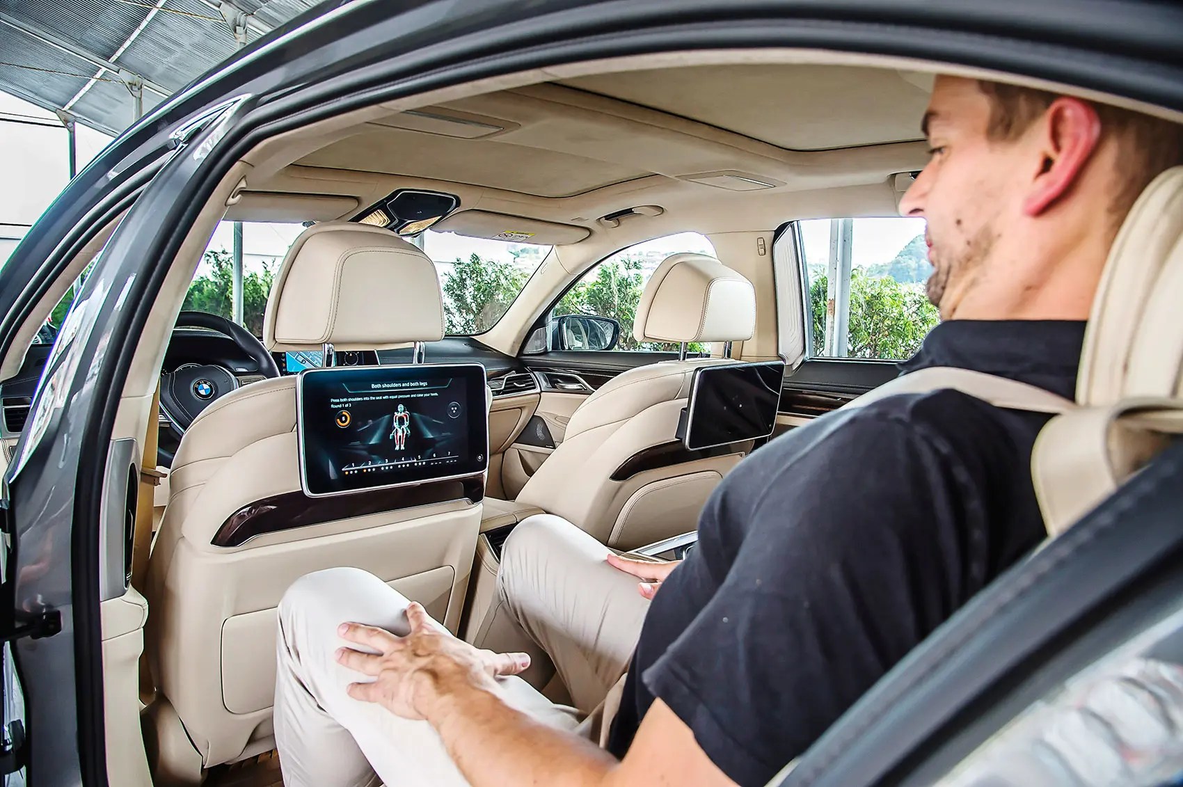 Tried and tested the backseat gym in a BMW 7series CAR Magazine