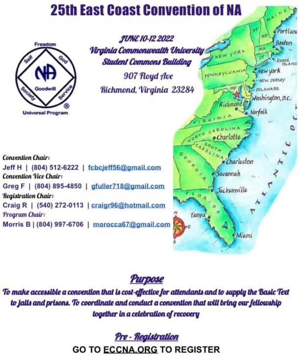 25th East Coast Convention of NA Central Atlantic Region of Narcotics